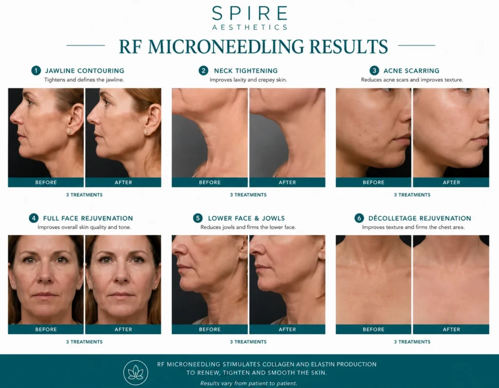 RF Microneedling Skin tightening Stevenage Ware results