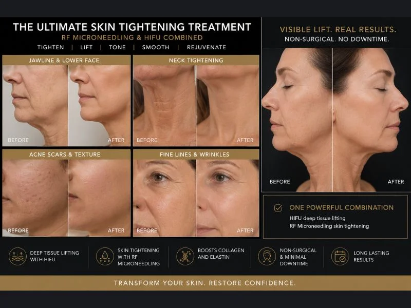 Results of combined treatment for the ultimate skin tightening treatment Stevenage Ware